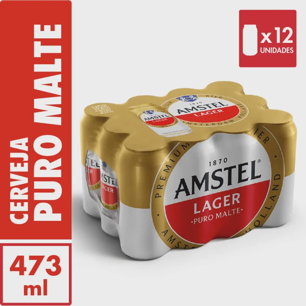 Amstel Cerveja Lager Pilsen 473ml