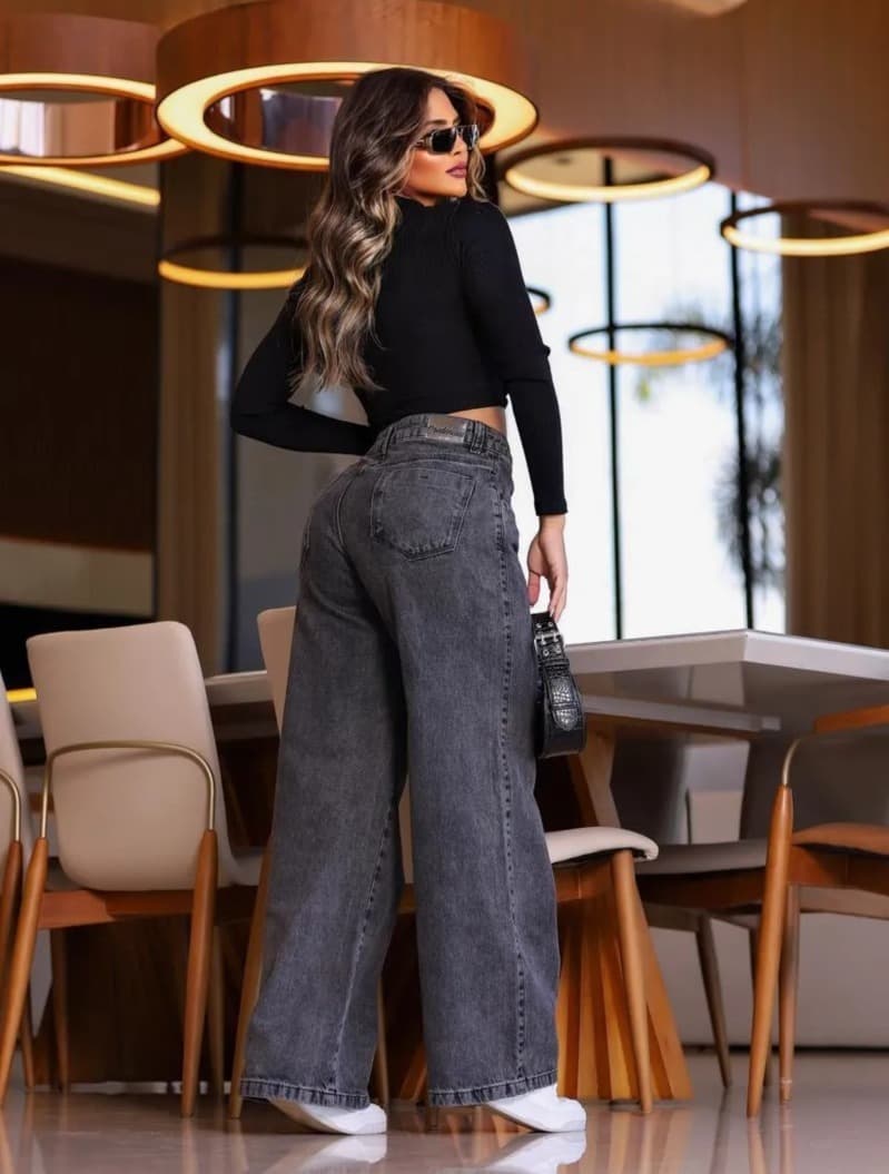 Calça Jeans Wide