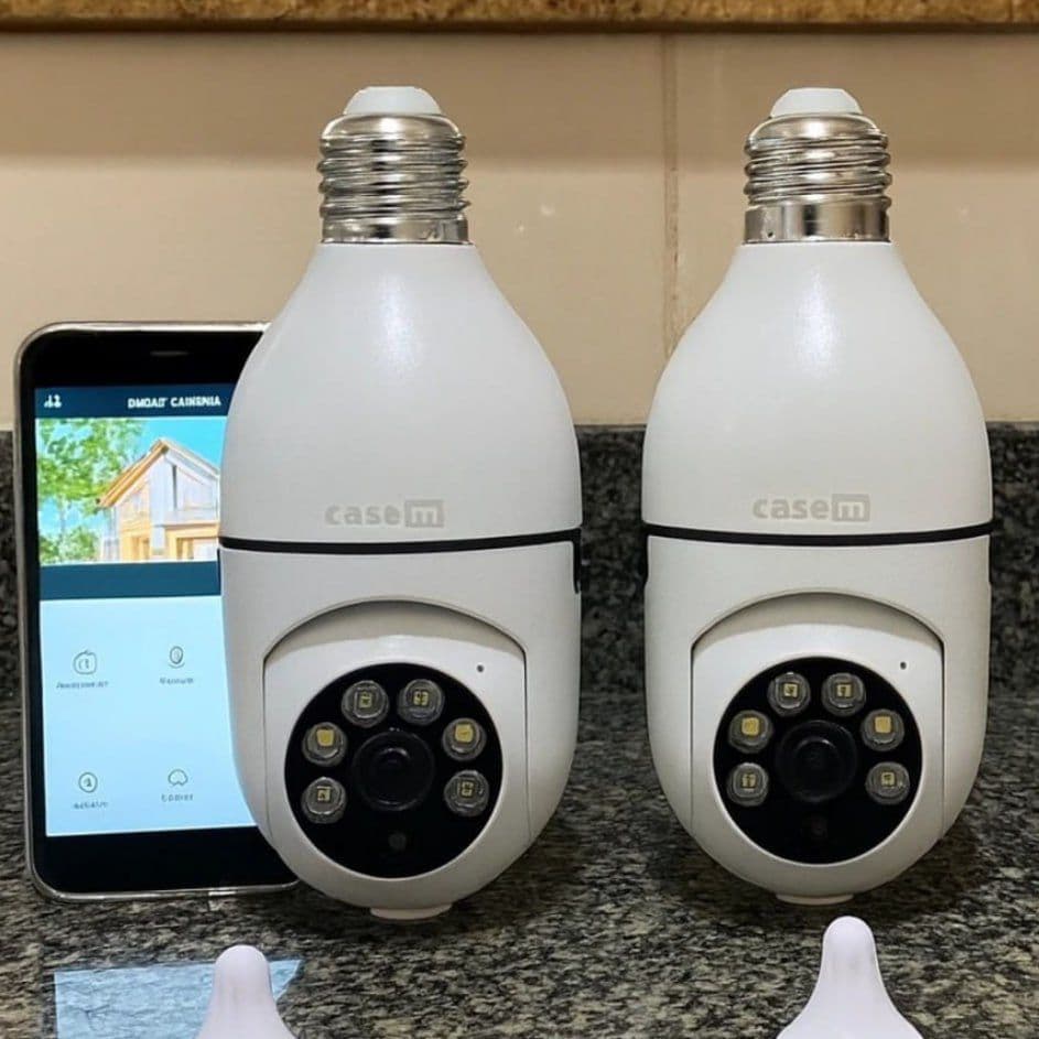 Câmera Lampada Segurança IP Wifi