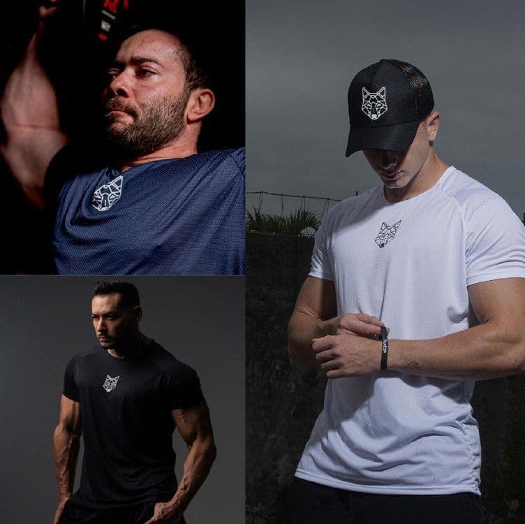 Camisetas Dry Alpha Lobo Geométrico