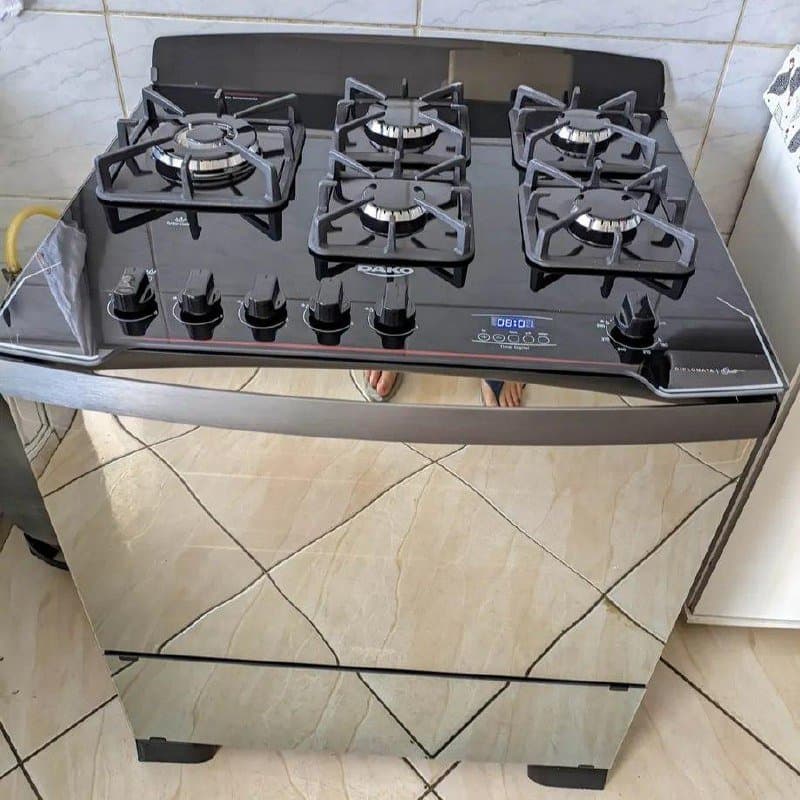 Dako Fogão Diplomata Glass Style 5 Bocas