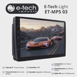 E-Tech Central Multimídia 9 Pol