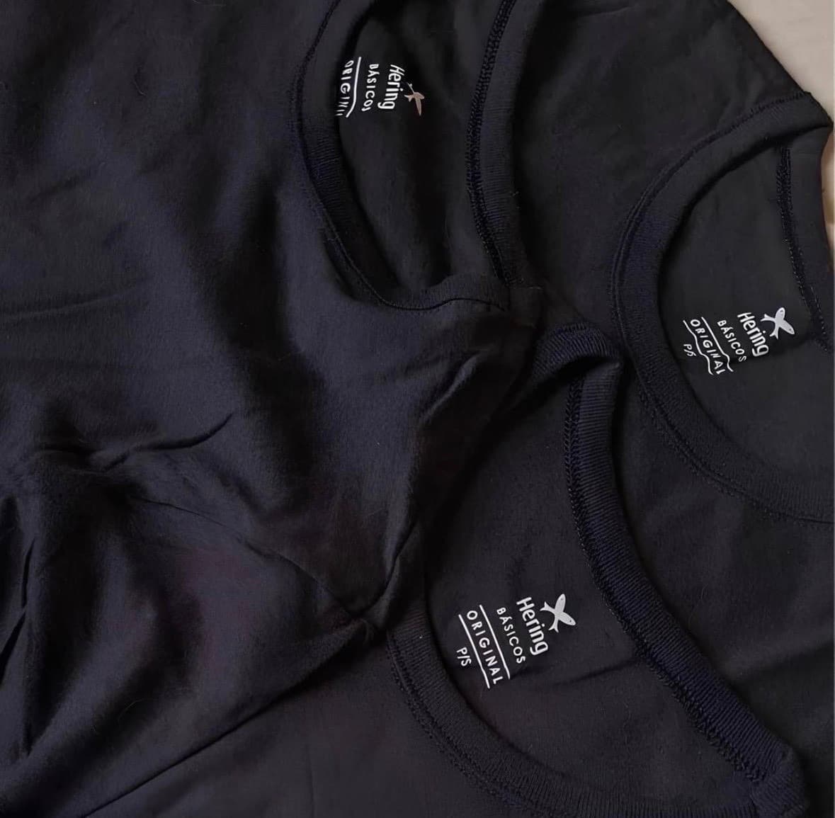 Hering Kit 3 Camisetas Básicas Slim