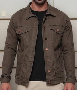 Jaqueta Sarja 4 Bolsos na Frente