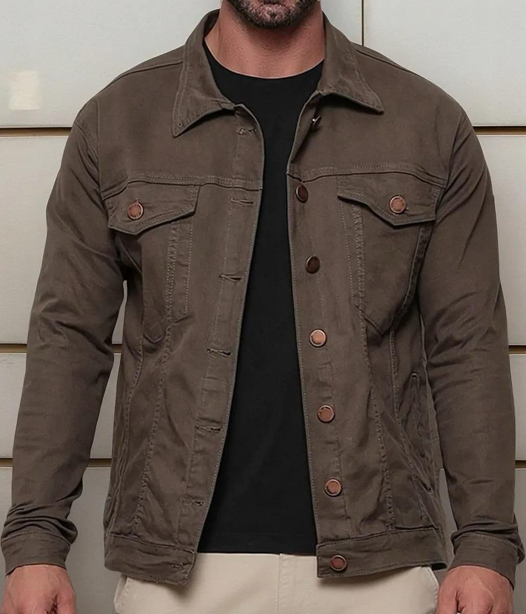 Jaqueta Sarja Jeans Slim