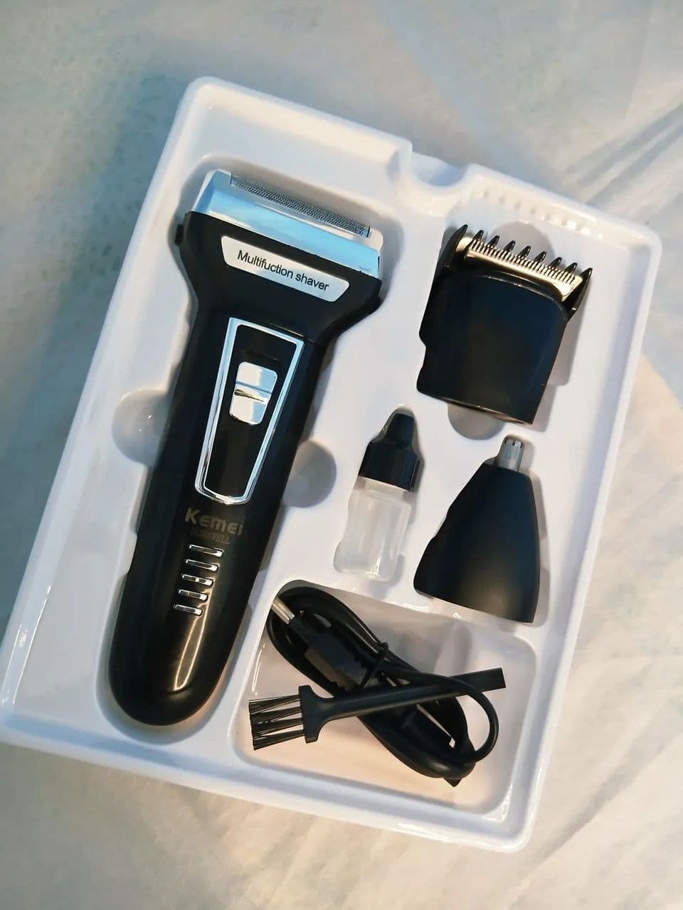 Kemei Barbeador Cortador 3 em 1