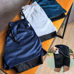 Kit 2 Shorts 2 Em 1 Dryfit Masculino