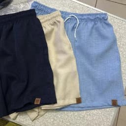 Kit 3 Short de Linho Masculino