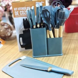Kit Utensilios Cozinha Silicone 19 Peças