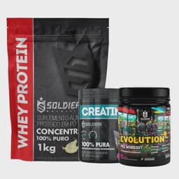 Kit Whey Protein Creatina Pre Treino 1kg