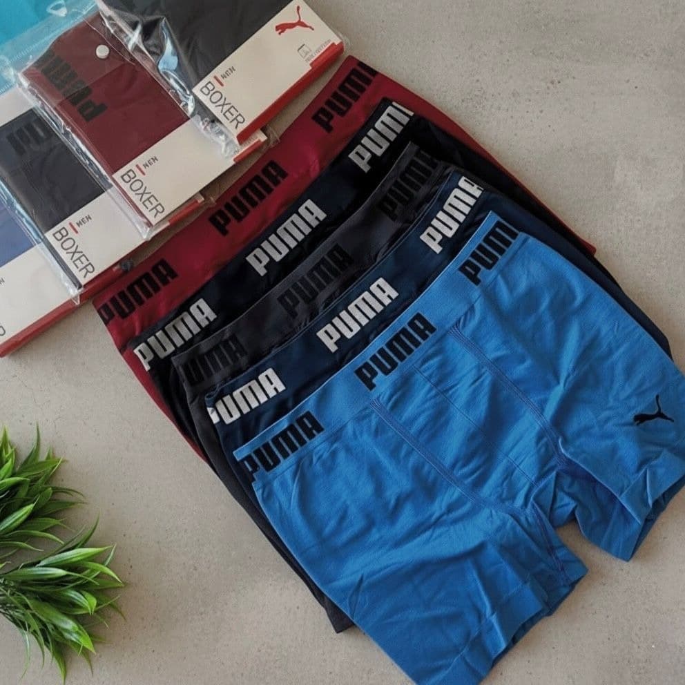 Puma Kit 4 Cuecas Boxer Poliamida