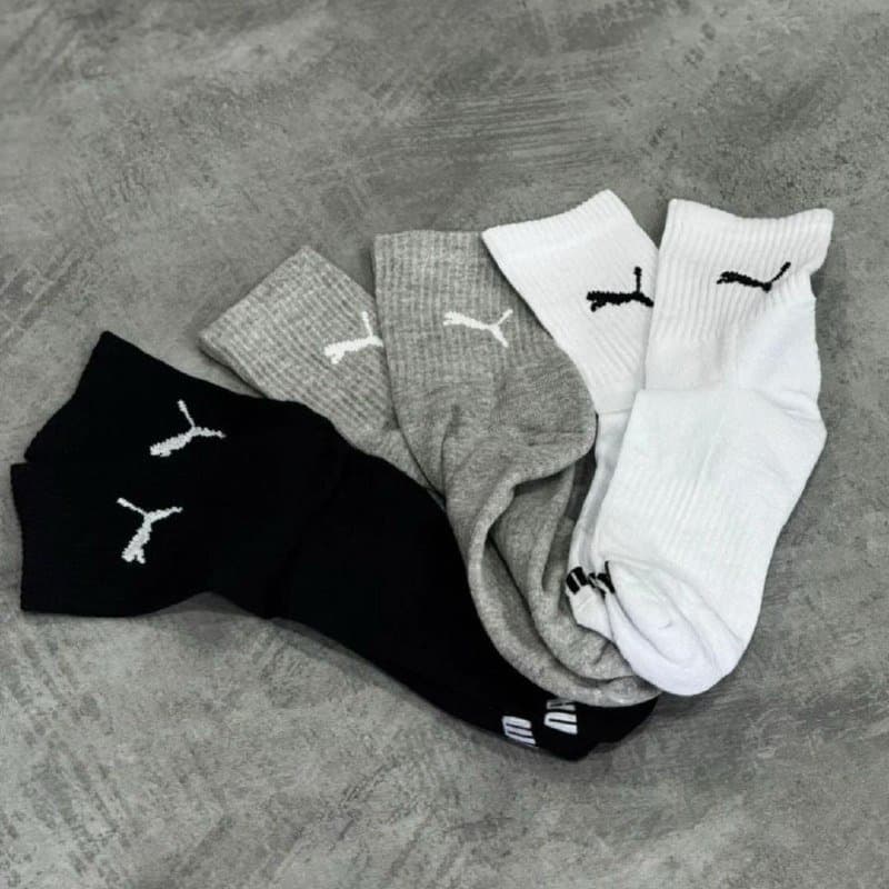 Puma Kit 6 Pares Meias Cano Médio