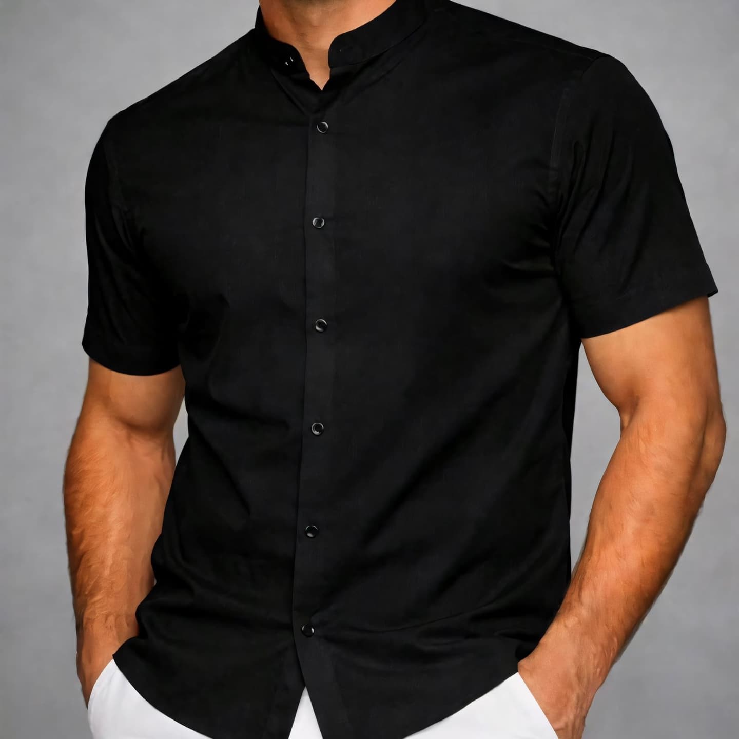 Camisa Manga Curta Slim Social