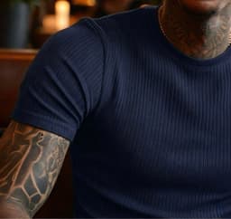 Camisetas Americana Canelada Ribana Kit 2