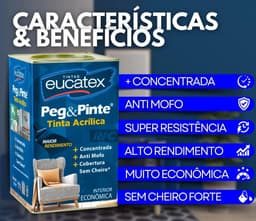 Eucatex Tinta Acrilica Parede 18 Cores