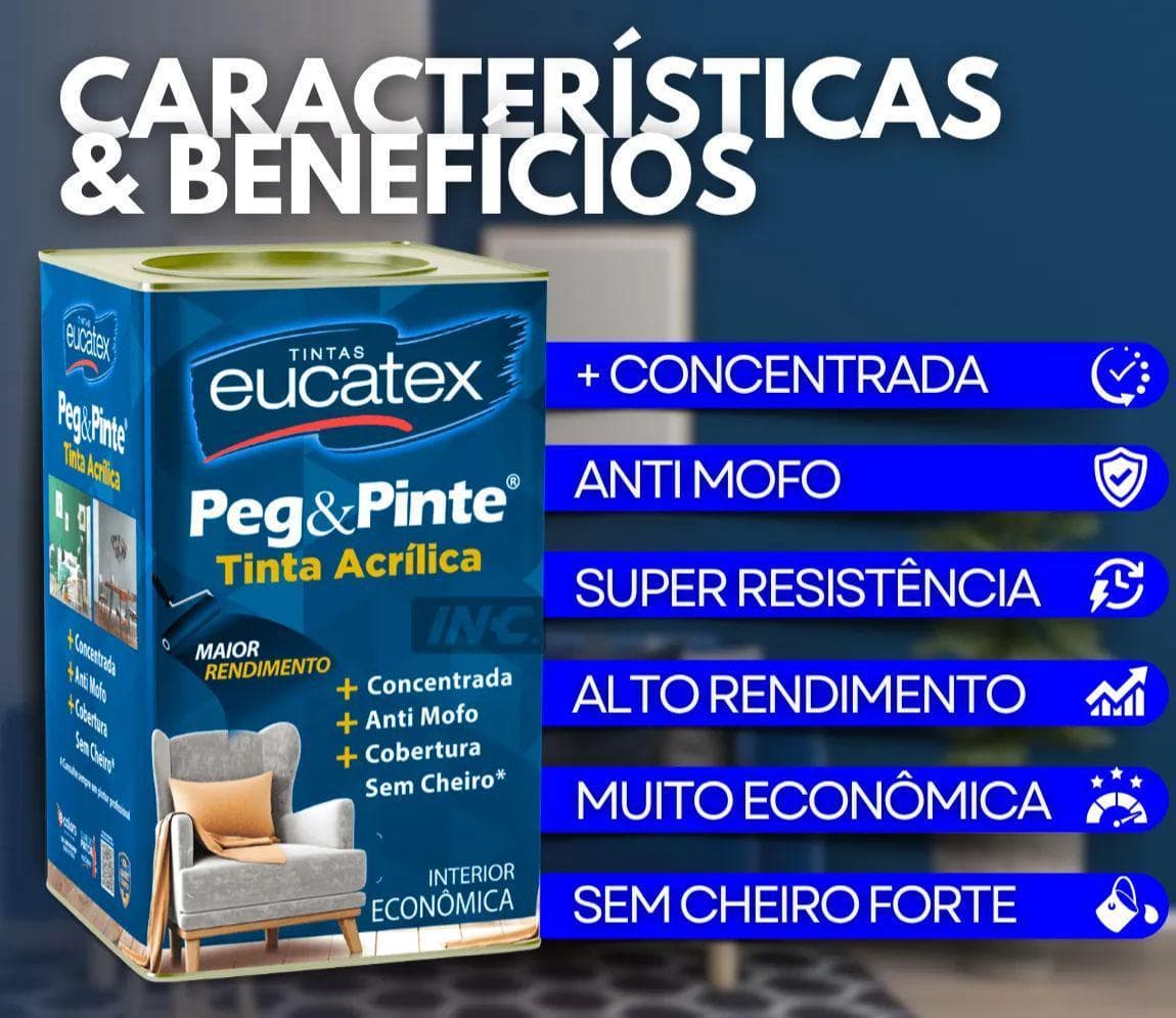 Eucatex Tinta Acrilica Parede 18 Cores