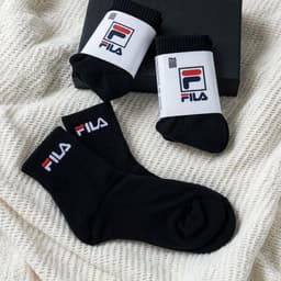 Fila Kit 6 Pares Meias Cano Médio Algodão