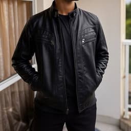 Jaqueta de Couro Impermeável