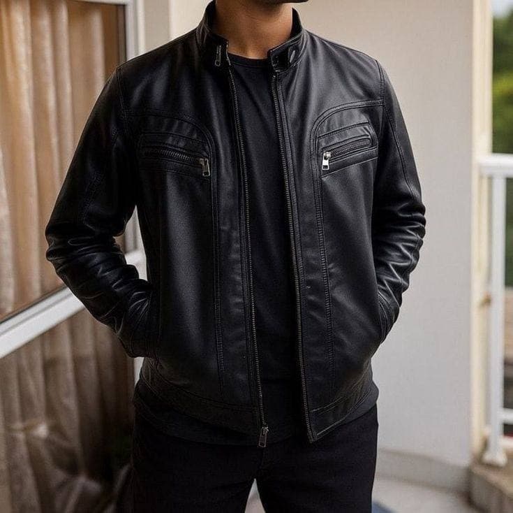 Jaqueta de Couro Impermeável