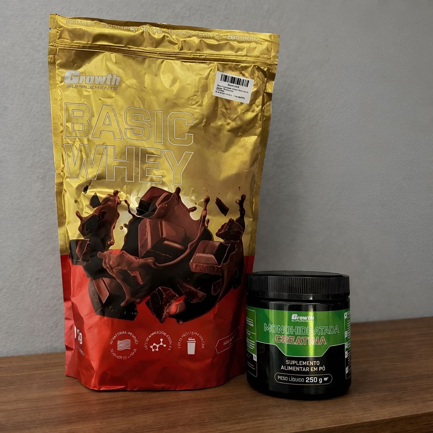 Kit Growth Whey Protein Basic 1kg Creatina 250g