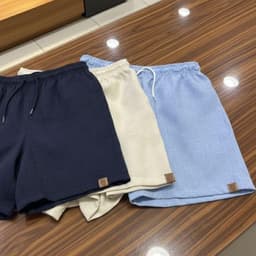 Mauricinho Short Linho Básico Kit 3