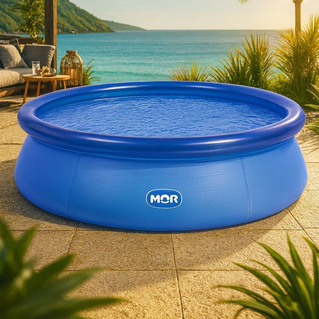 Mor Piscina Inflável Redonda 1400L
